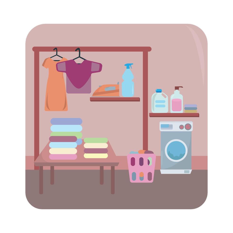 Illustration of washing machine vector