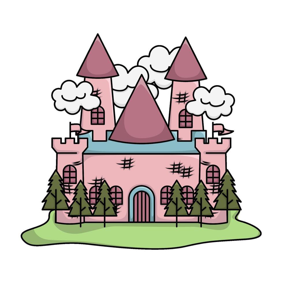 illustration of castle vector