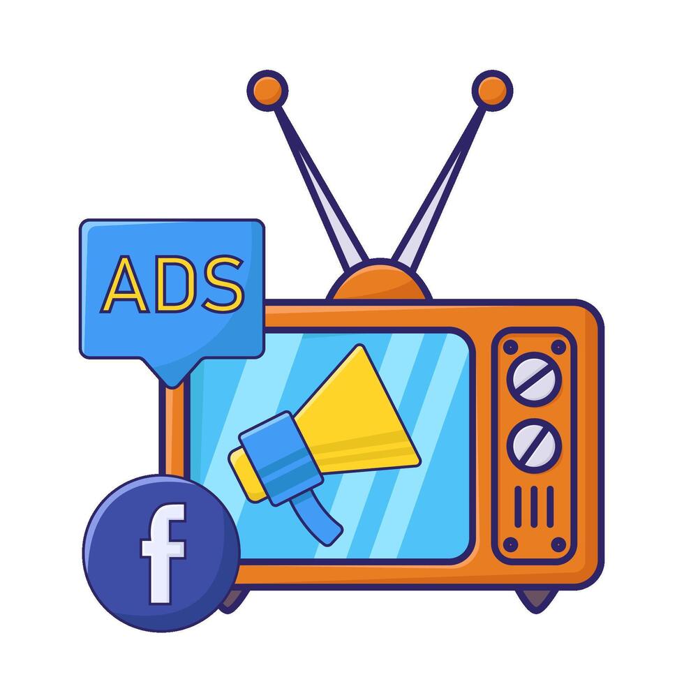 Illustration of online advertising vector
