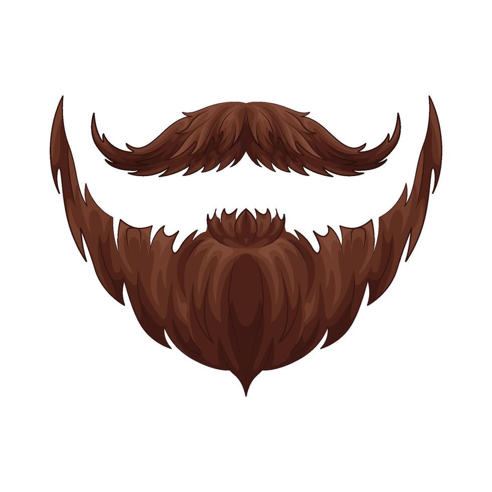 Illustration of beard and mustache vector