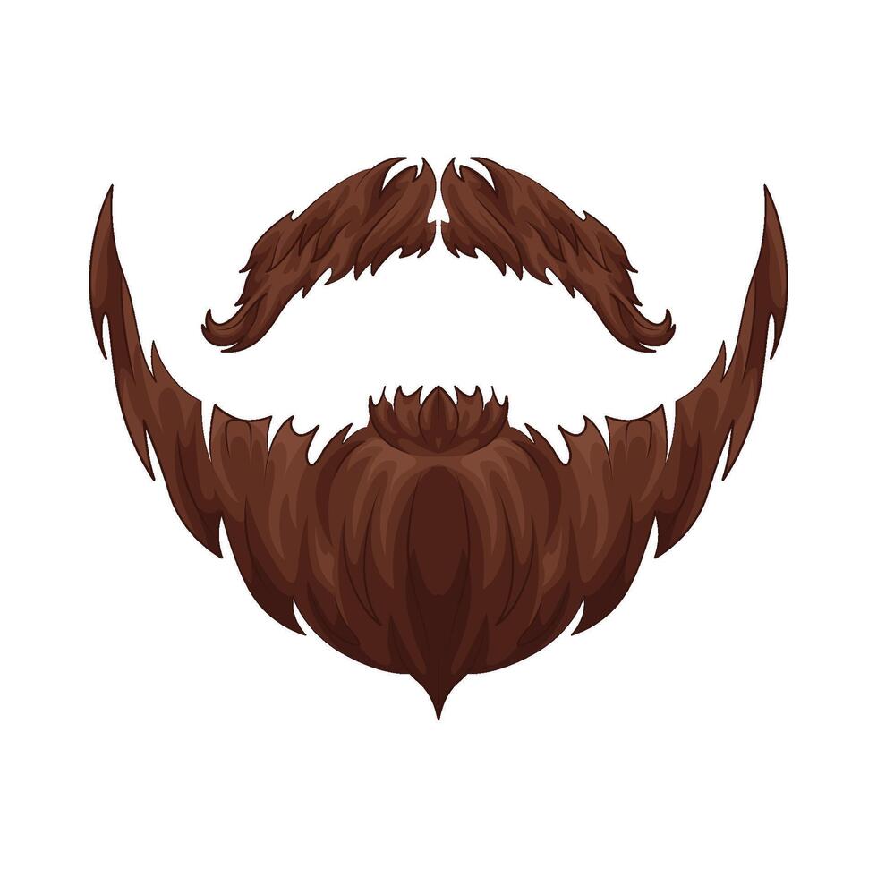 Illustration of beard and mustache vector