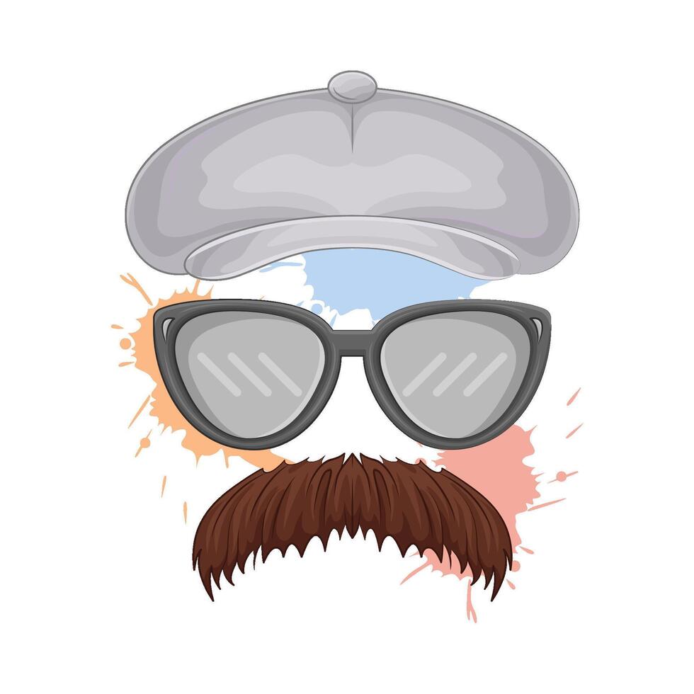 Illustration of hipster vector