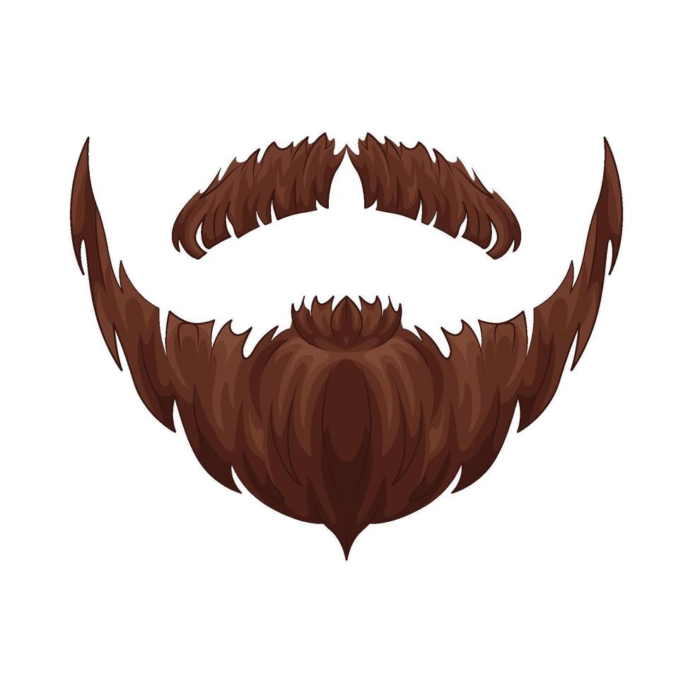 Illustration of beard and mustache vector