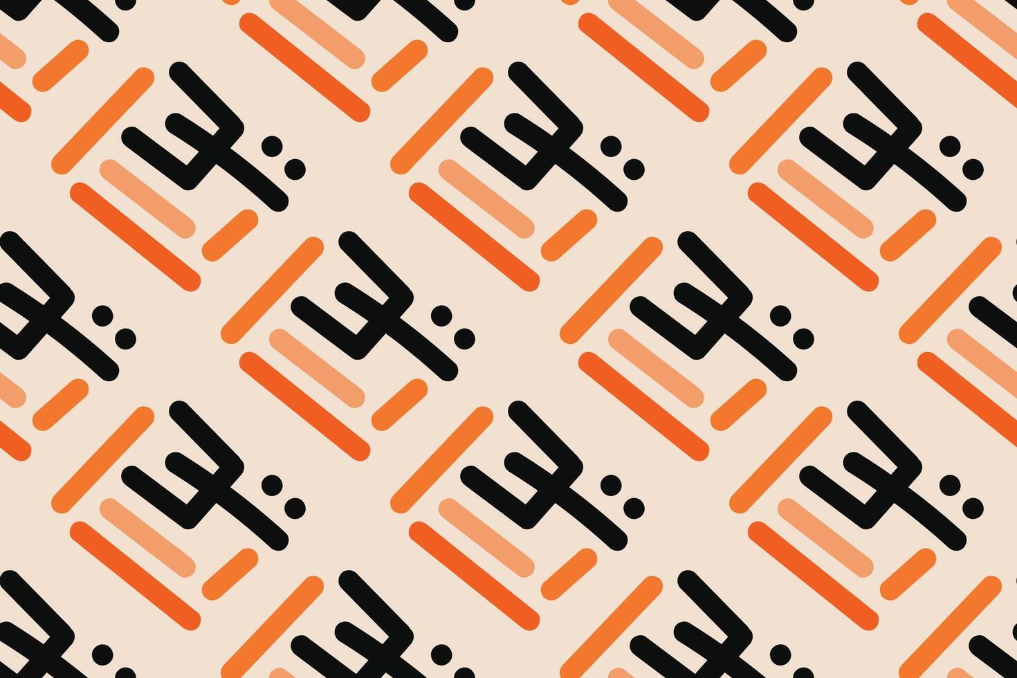 Fun colorful line doodle seamless pattern. Creative minimalist style art background for children or trendy design with basic shapes. Simple childish scribble backdrop. vector