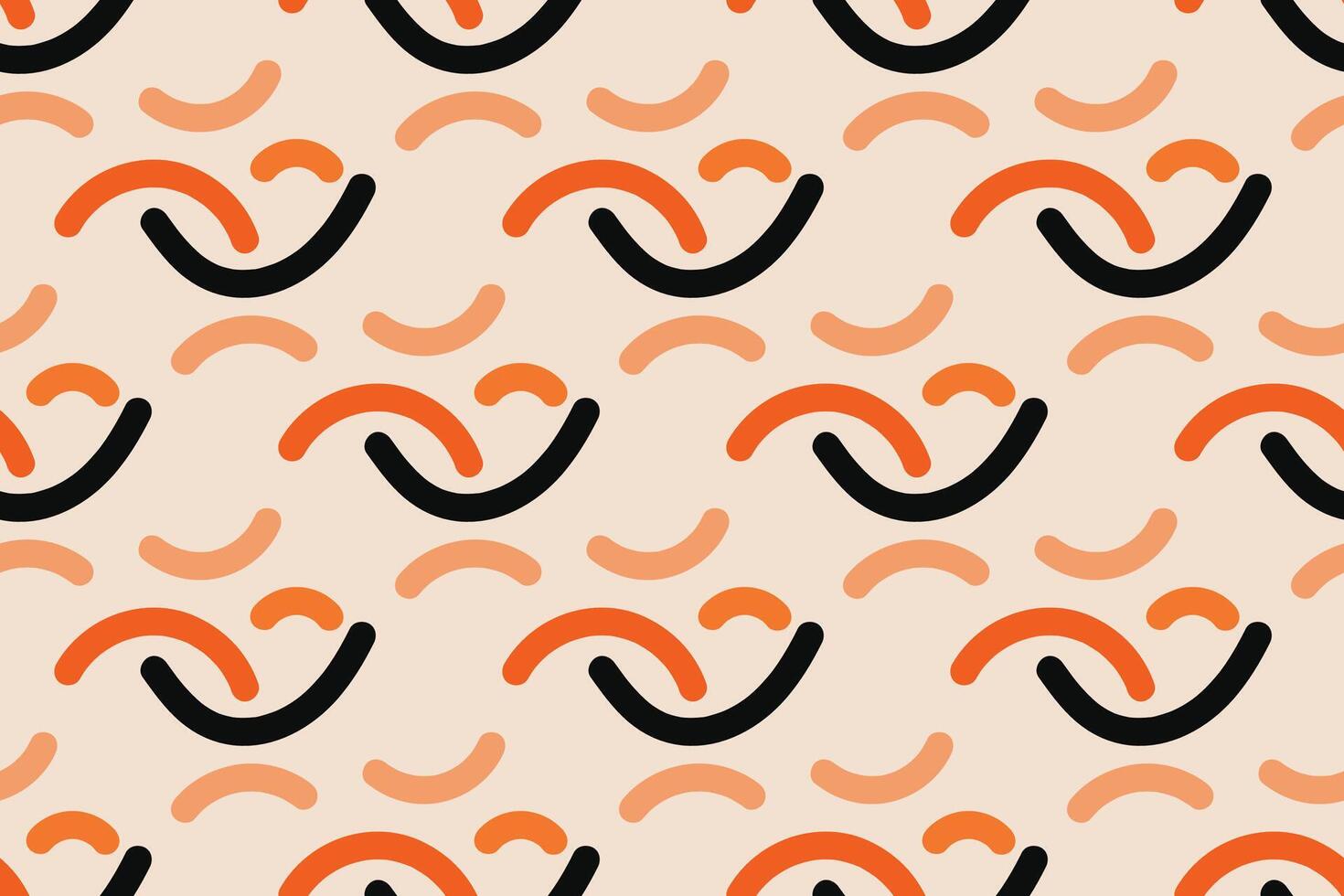 Fun colorful line doodle seamless pattern. Creative minimalist style art background for children or trendy design with basic shapes. Simple childish scribble backdrop. vector