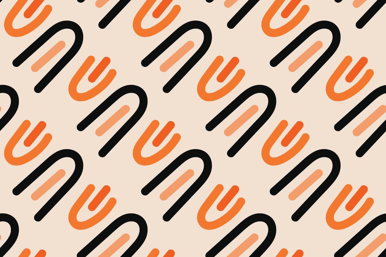 Fun colorful line doodle seamless pattern. Creative minimalist style art background for children or trendy design with basic shapes. Simple childish scribble backdrop. vector