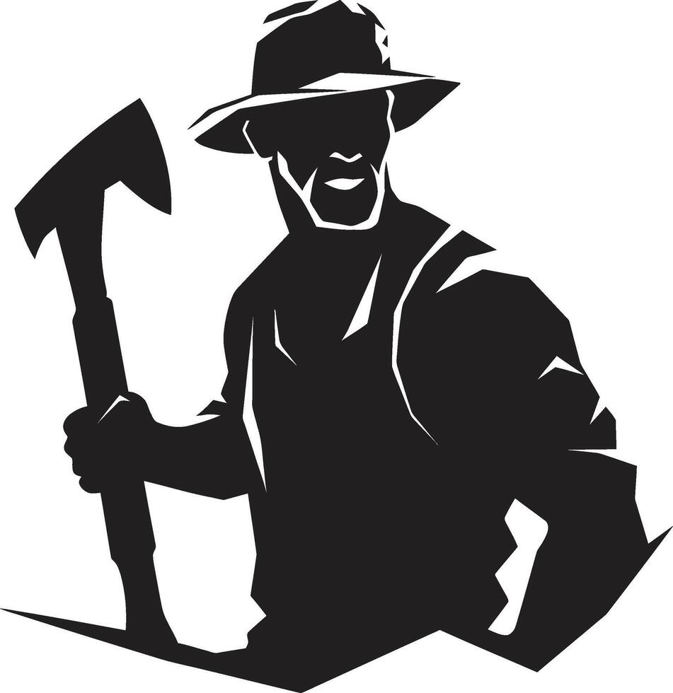 Earth Excavator Unearthing Riches from Below Shaft Surveyor Mapping Mineral Reserves Underground vector