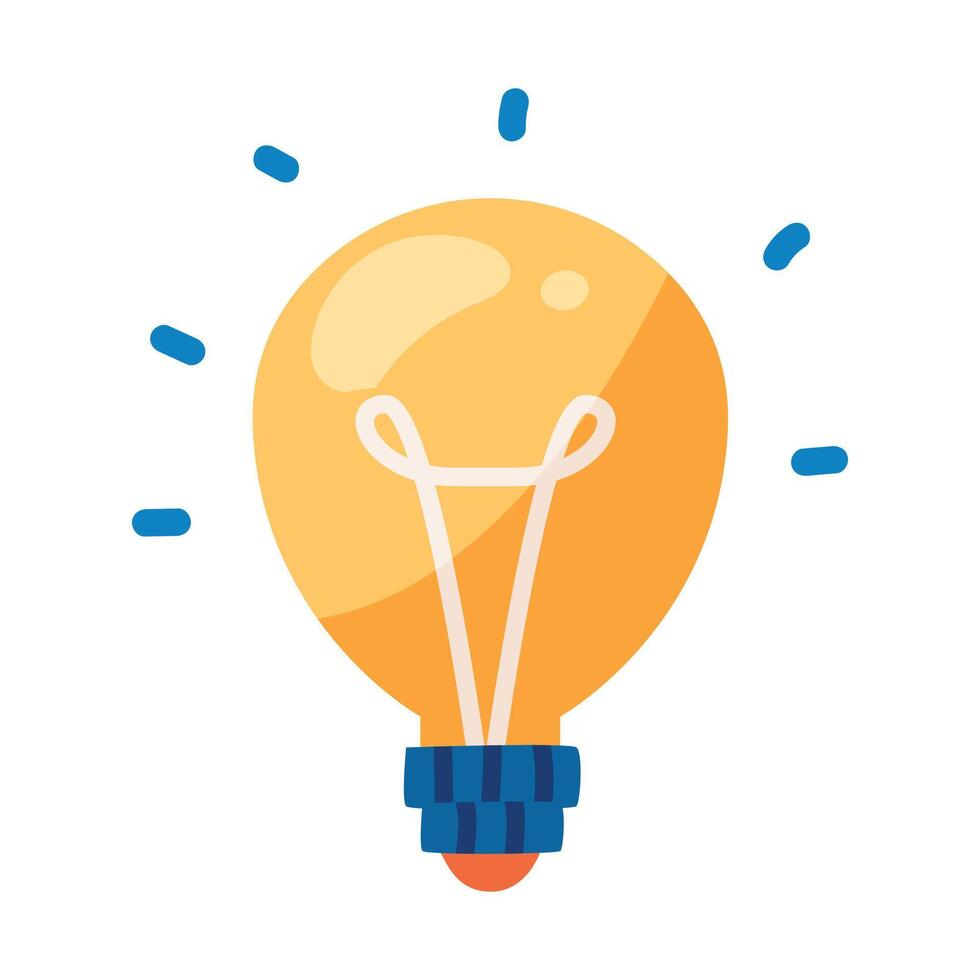 Lightbulb icon Lighting Electric lamp Creative idea symbol thinking concept stock illustration vector