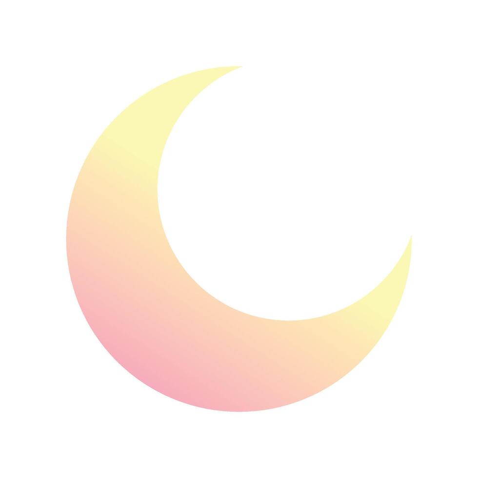 Hand Drawn Moon illustration on white background vector