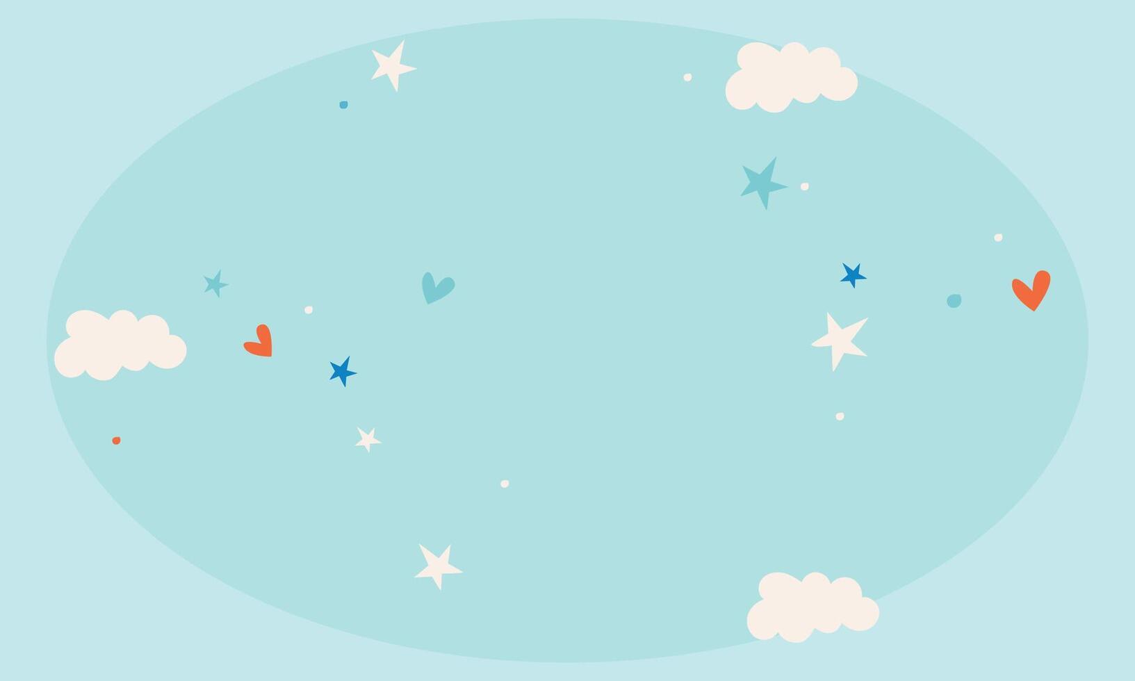 Cute aesthetic abstract background banner vector