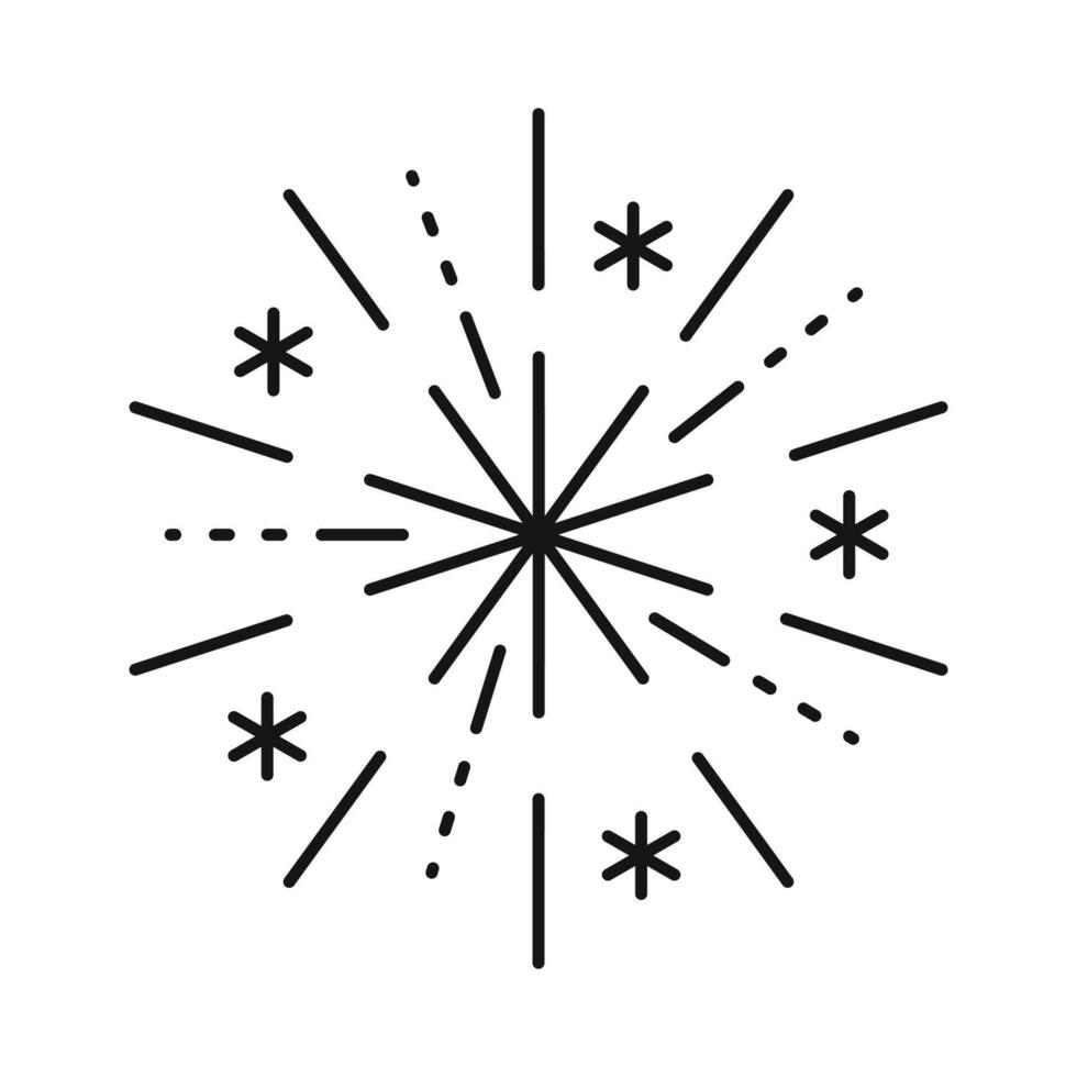 Hand drawn sunburst on white background vector