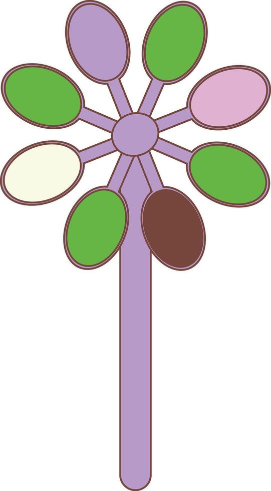 Delicious Sweet Candy with Cartoon Design Style. Cartoon Wrapped Candy on White Background. vector