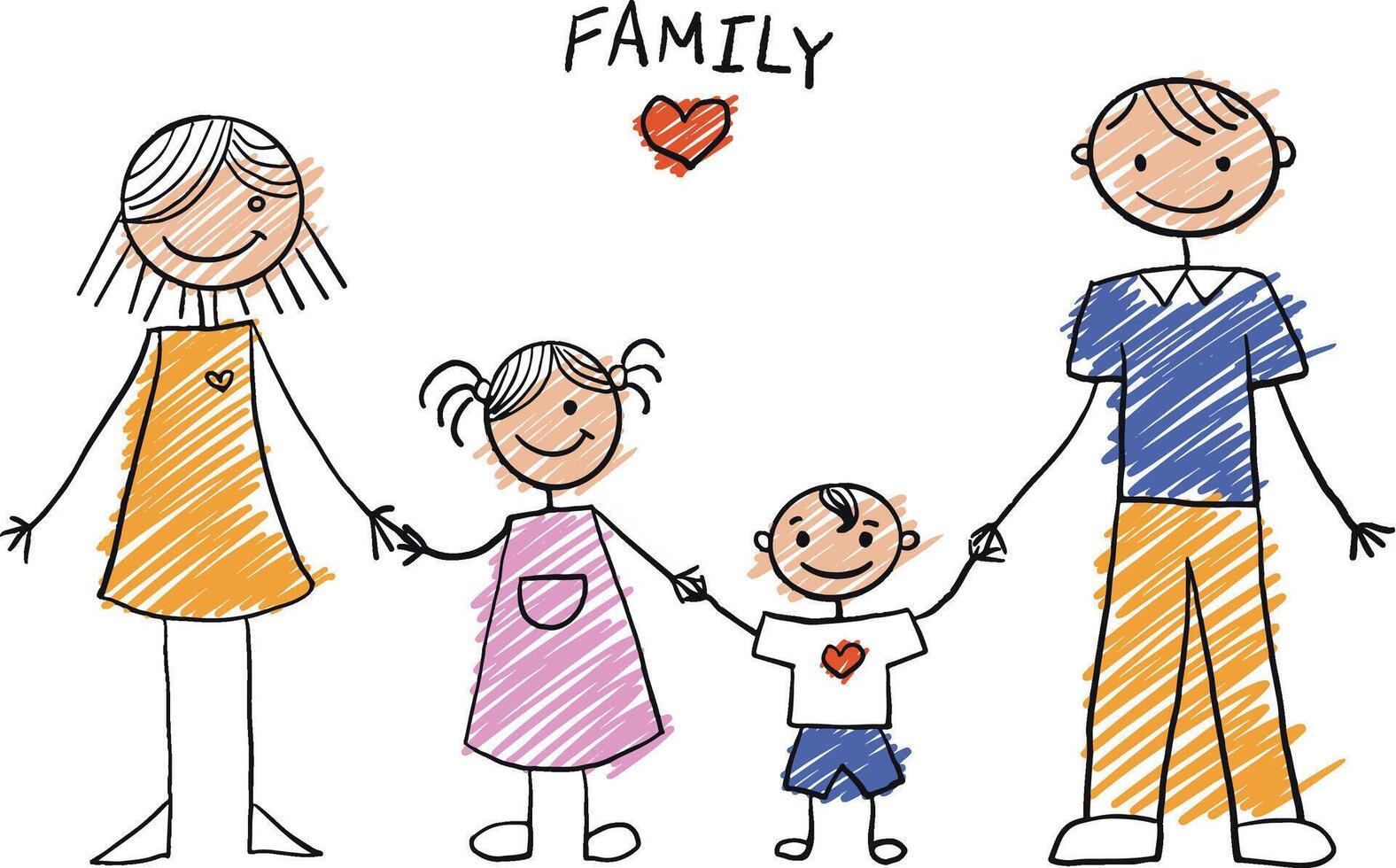 the Happy Family vector