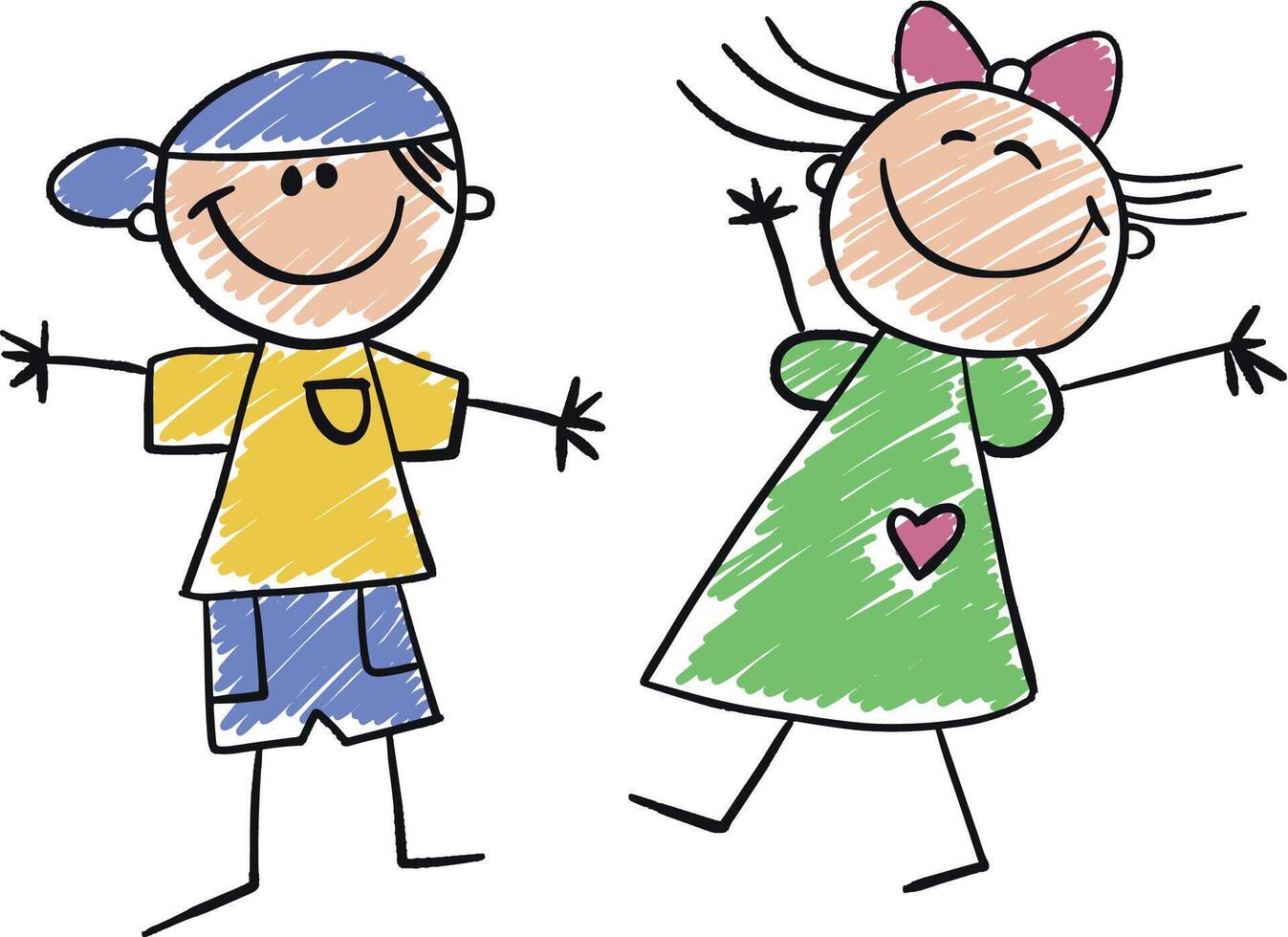 the happy kids vector