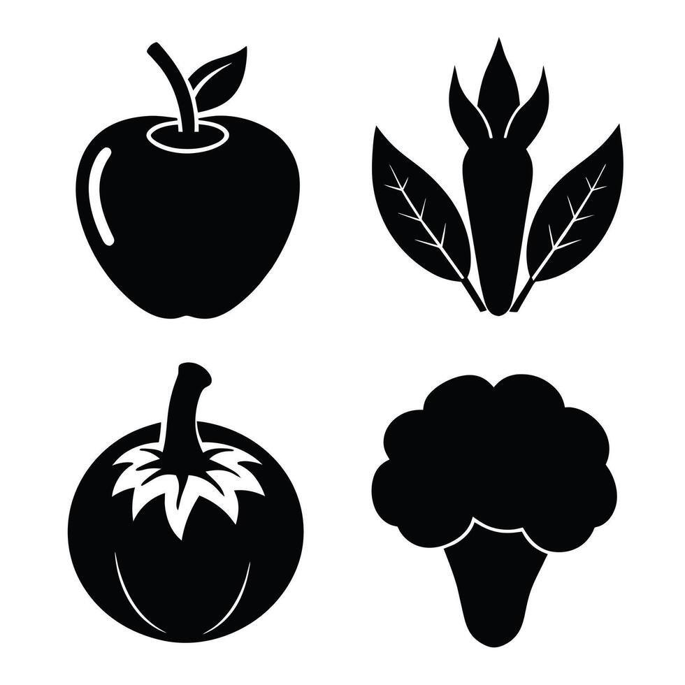 Set of vegetables Collection on white background vector