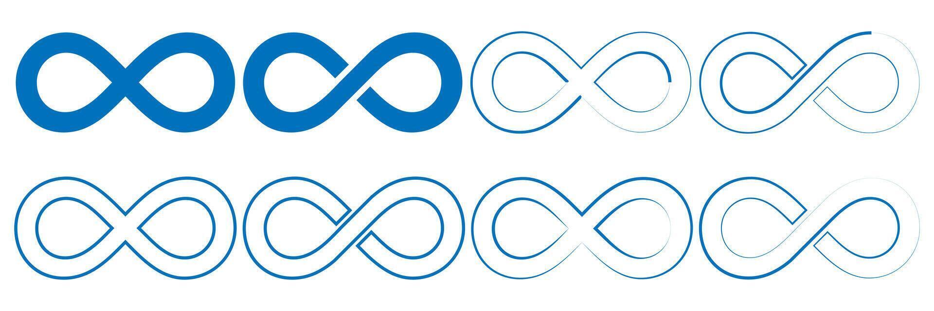Infinity Symbol, infinity loop or icon, infinity logo infinity sign symbol. vector