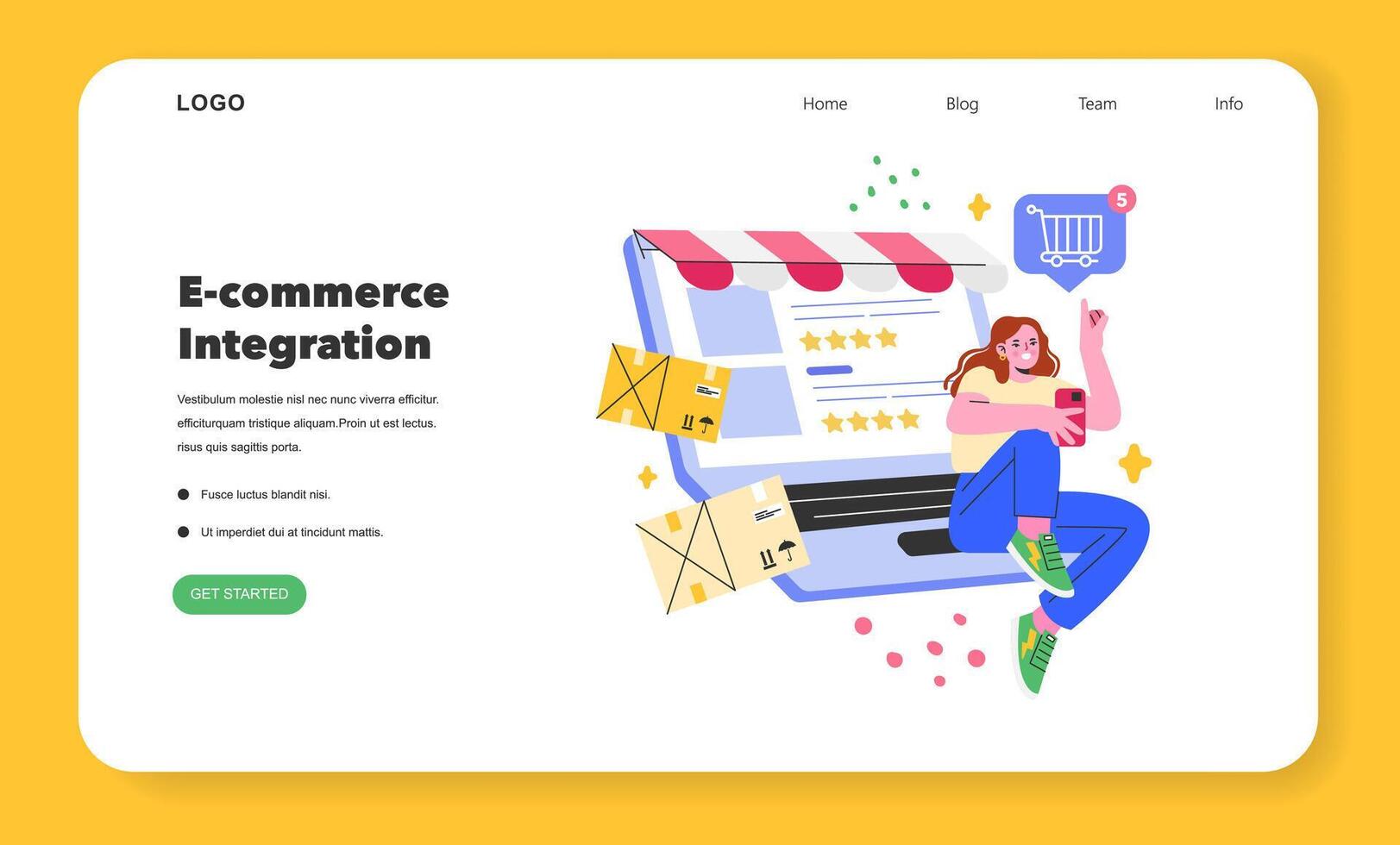 Retail Tech. Flat Illustration vector