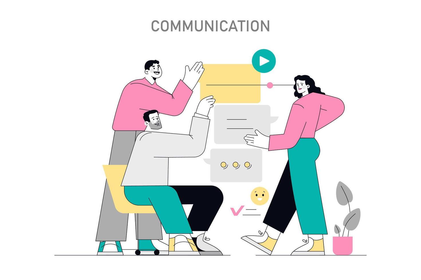 Soft Skills Flat illustration. vector
