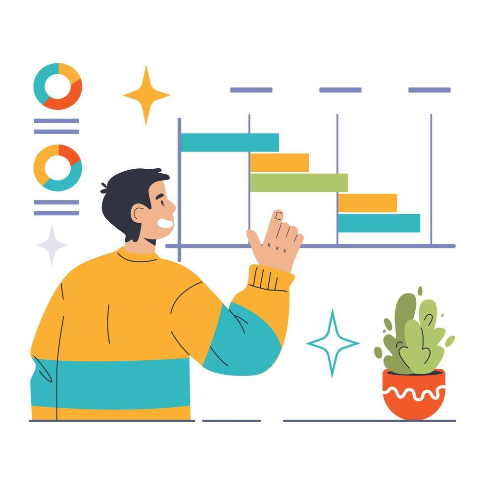 Project management concept. Flat illustration vector