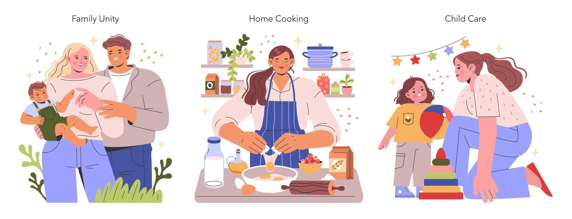 Housewife. Flat Illustration vector
