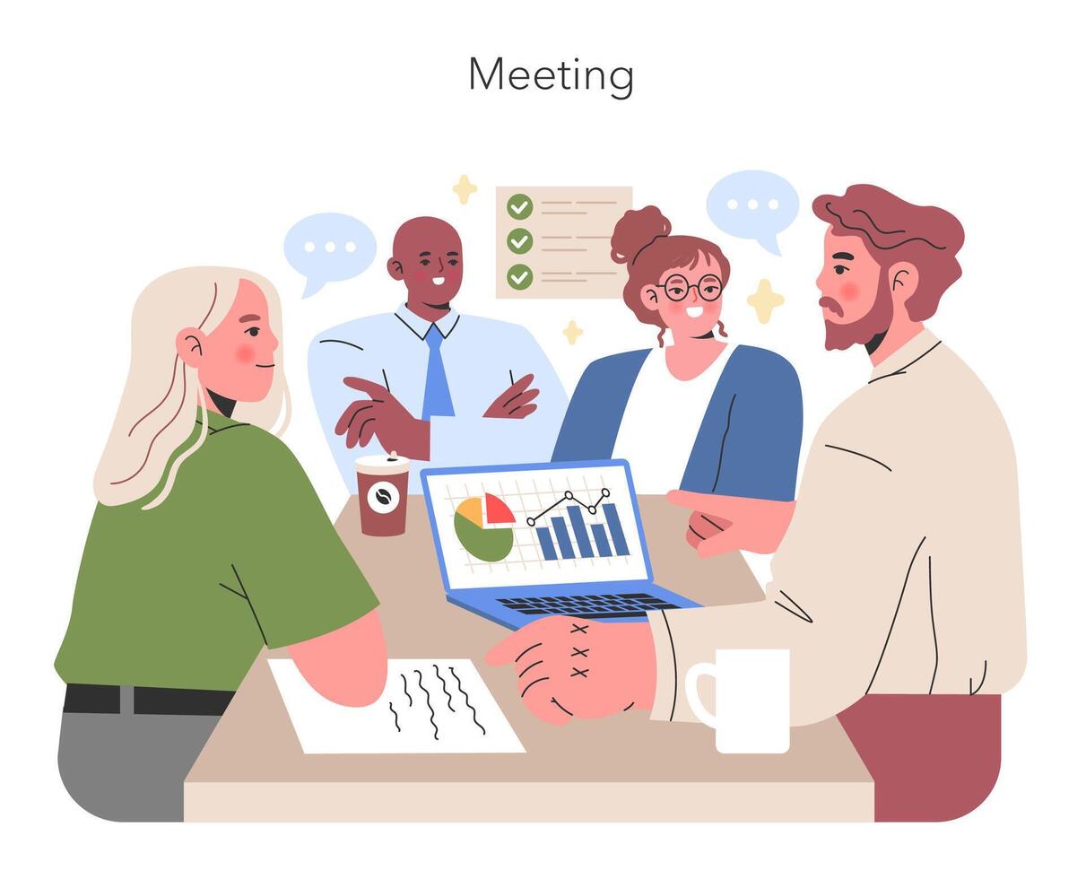 Meeting concept illustration vector