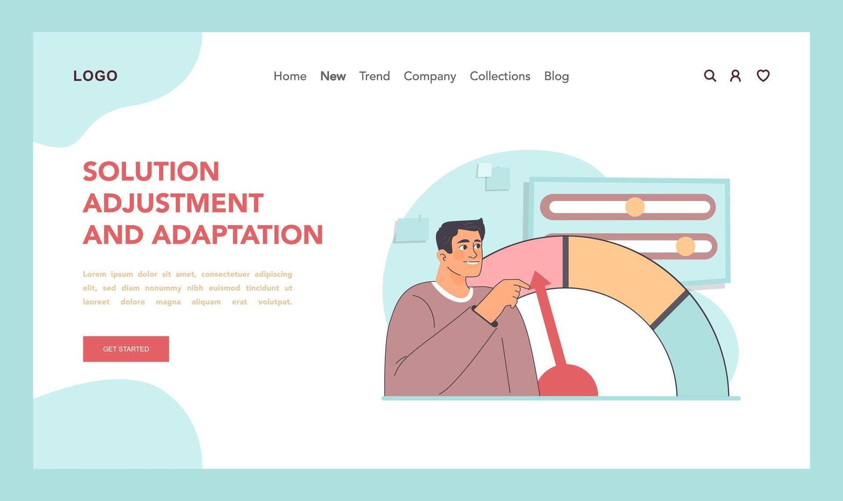 Solution adjustment concept. Flat illustration vector