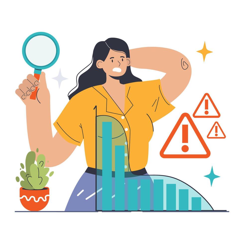Liquid Risk concept. Flat illustration vector