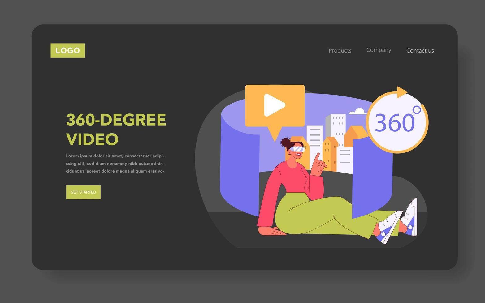 immersive marketing. Flat Illustration vector