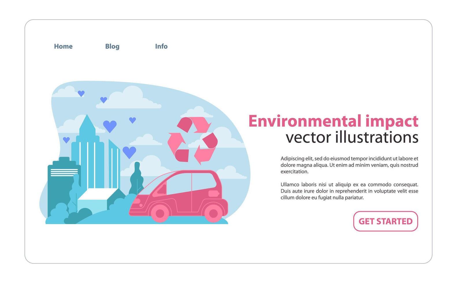 The greener footprint of electric cars. Illustrating the positive environmental impact through urban recycling. vector