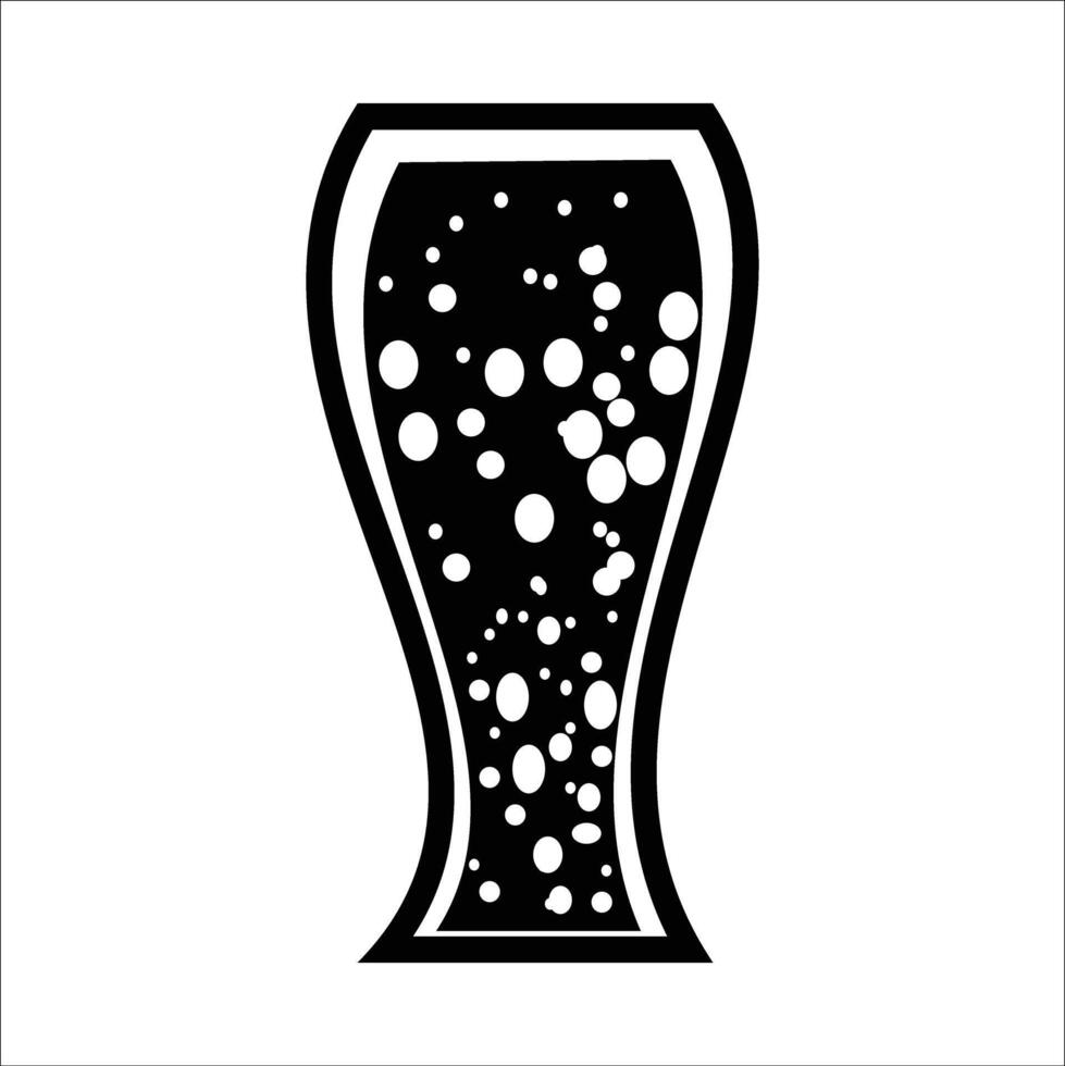 Glass of beer icon vector