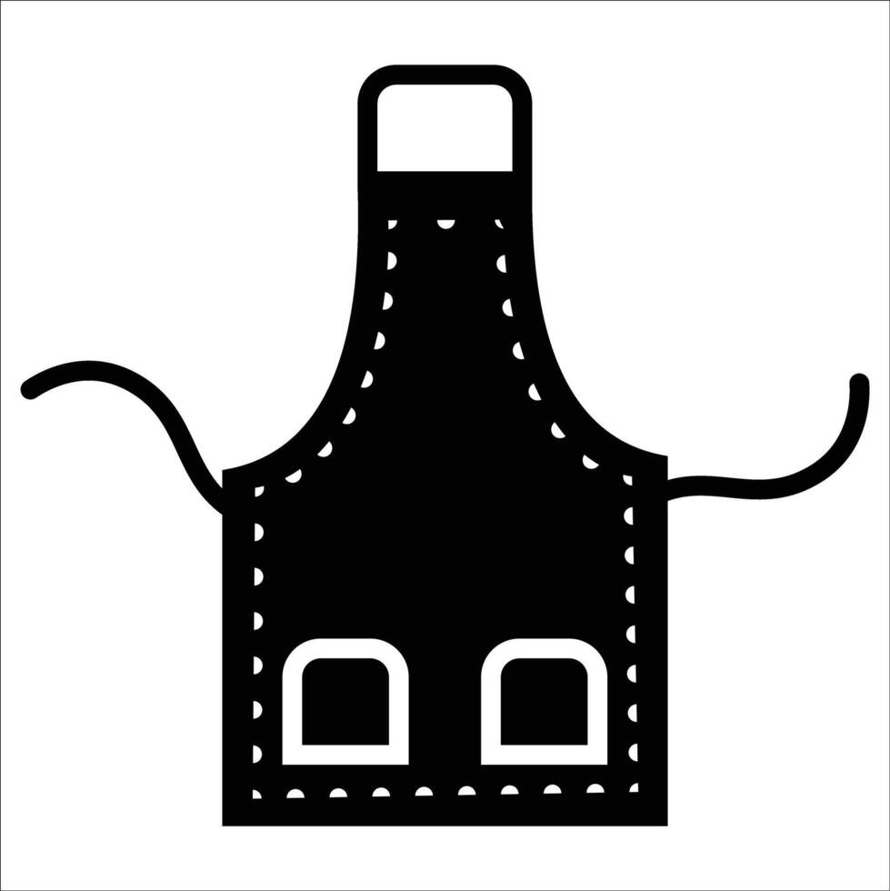 Apron icon and logo vector