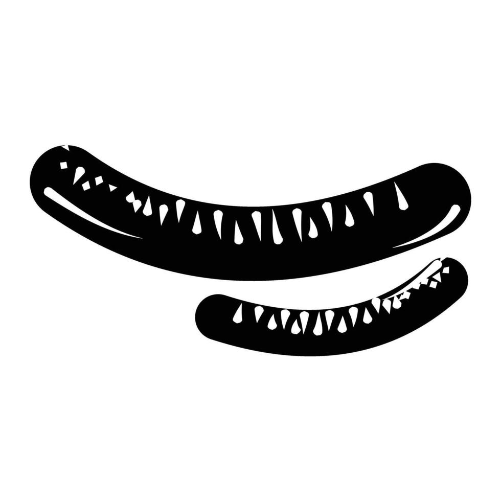 hot dog on white background icon vector