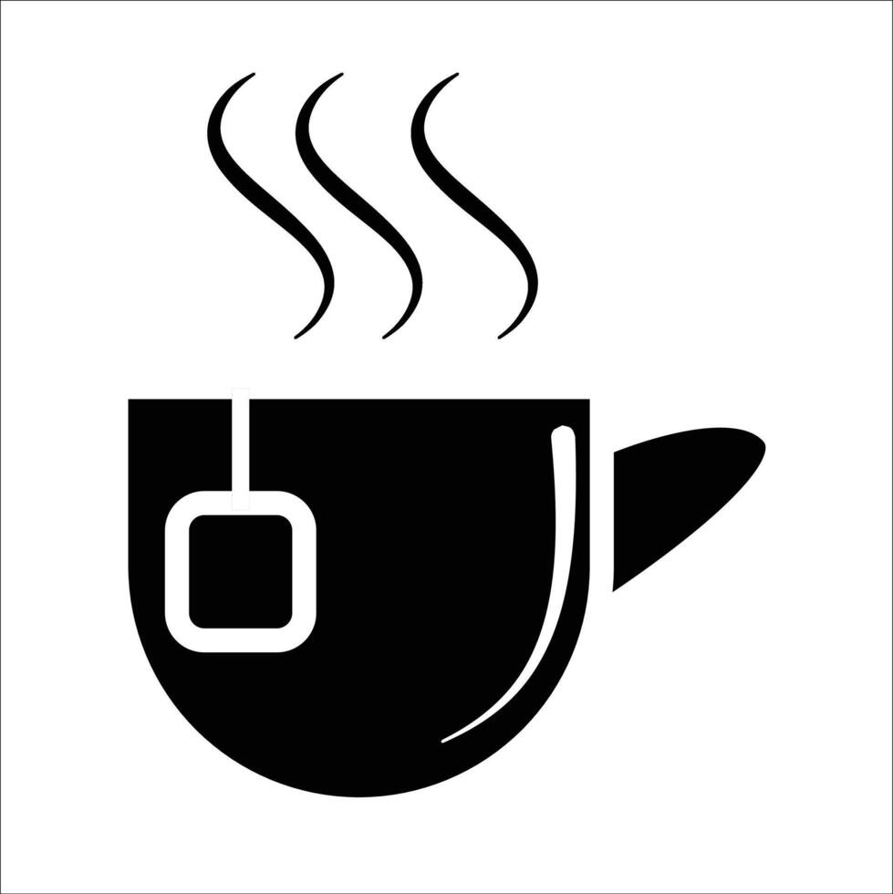 silhouette cup of coffee icon vector