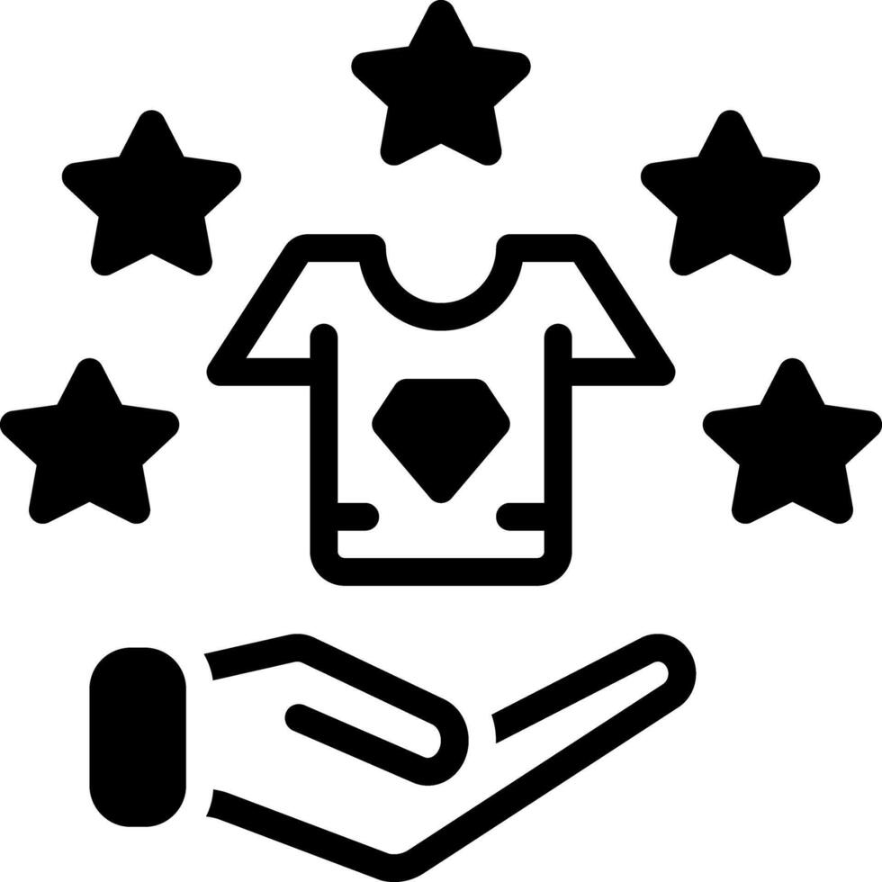 Solid black icon for brand values vector