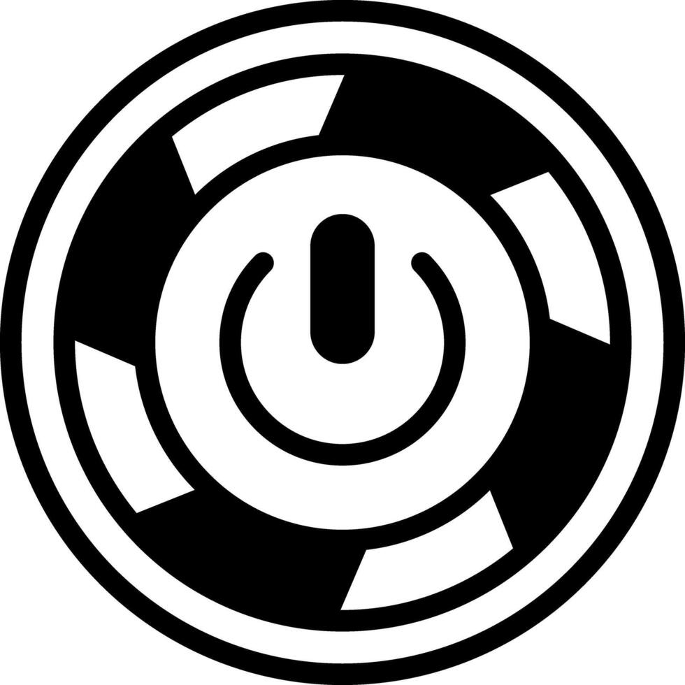 Solid black icon for button vector