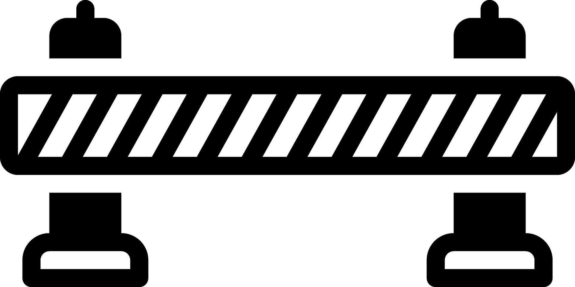 Solid black icon for barrier vector