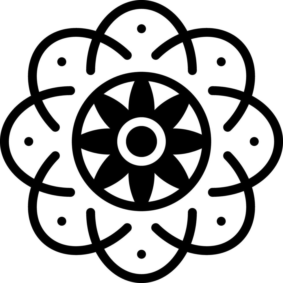 Solid black icon for design vector