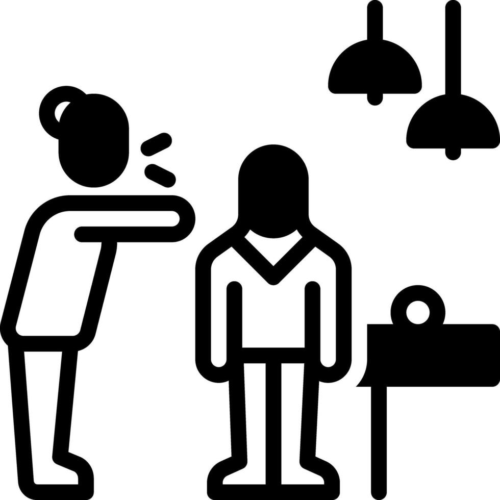 Solid black icon for offensive vector