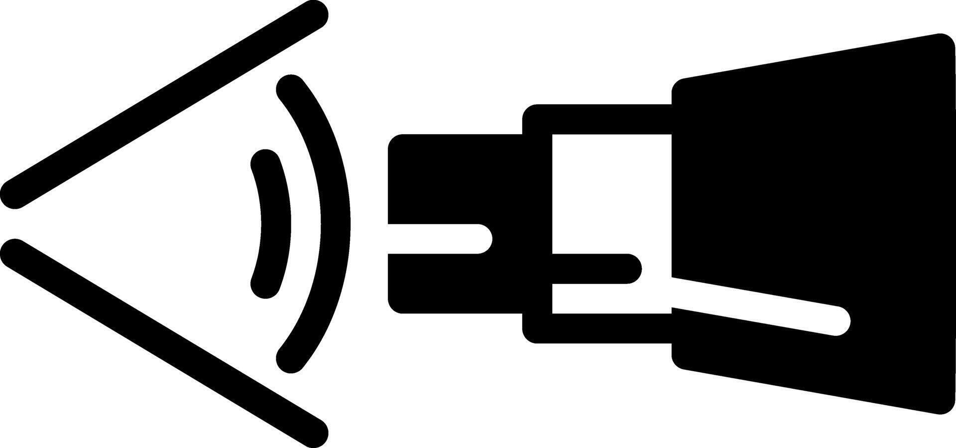 Solid black icon for observation vector