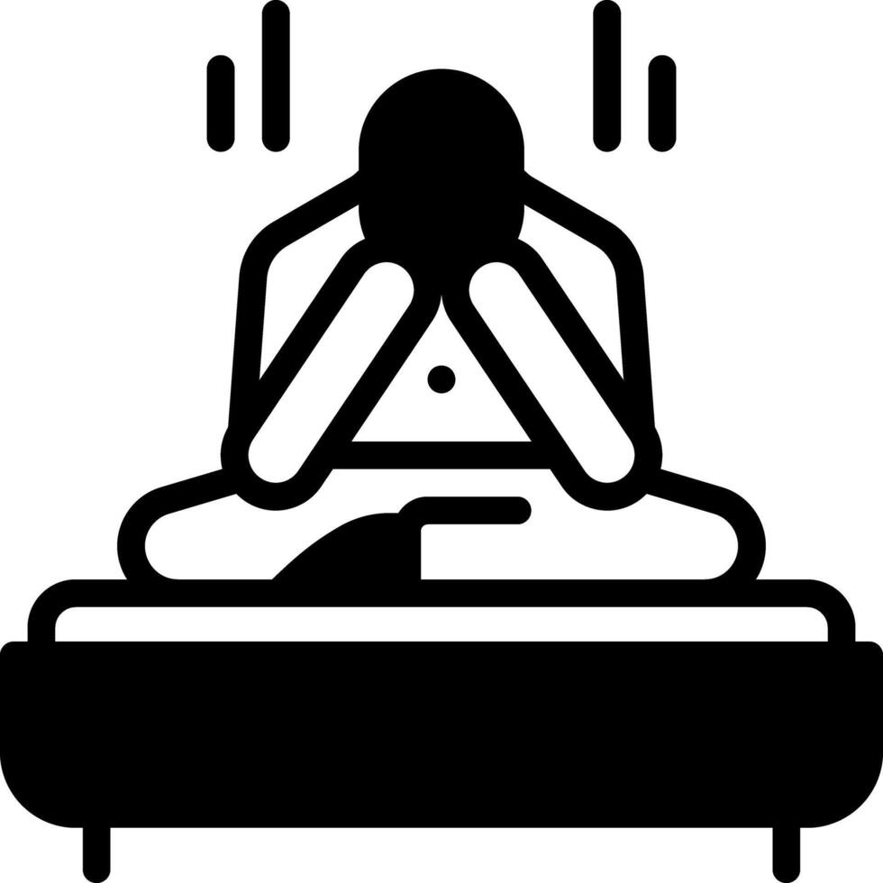 Solid black icon for critical vector