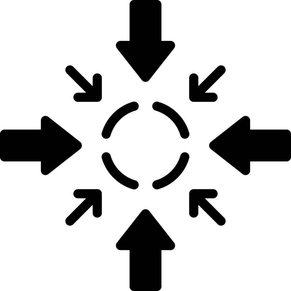 Solid black icon for internal vector