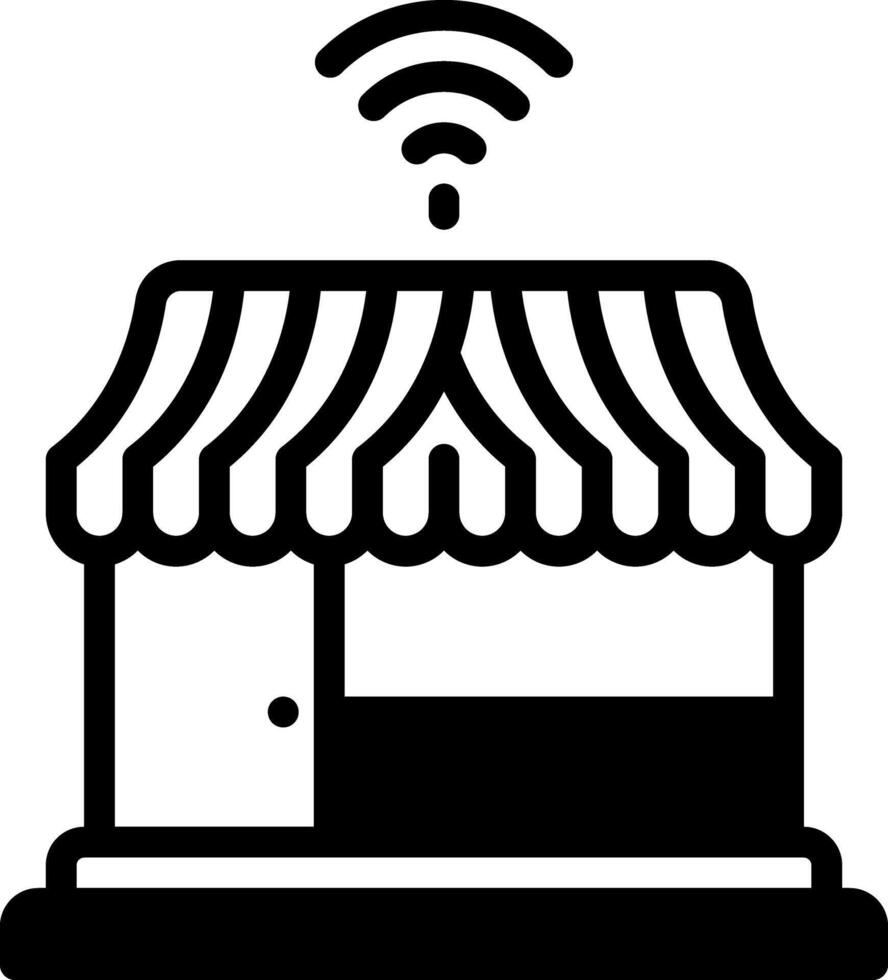 Solid black icon for wifi vector
