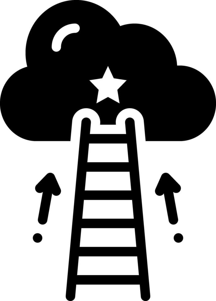 Solid black icon for motivation vector