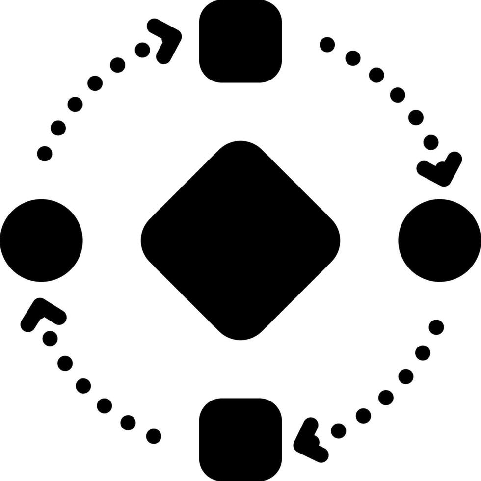 Solid black icon for change vector