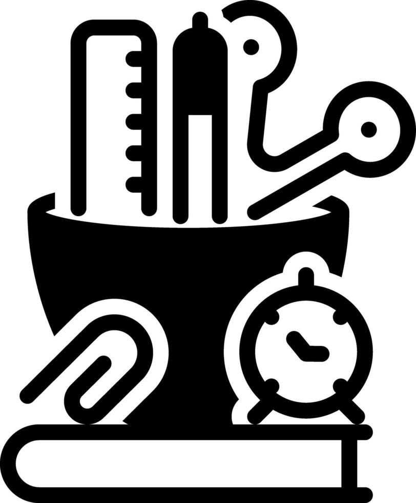Solid black icon for strategy vector