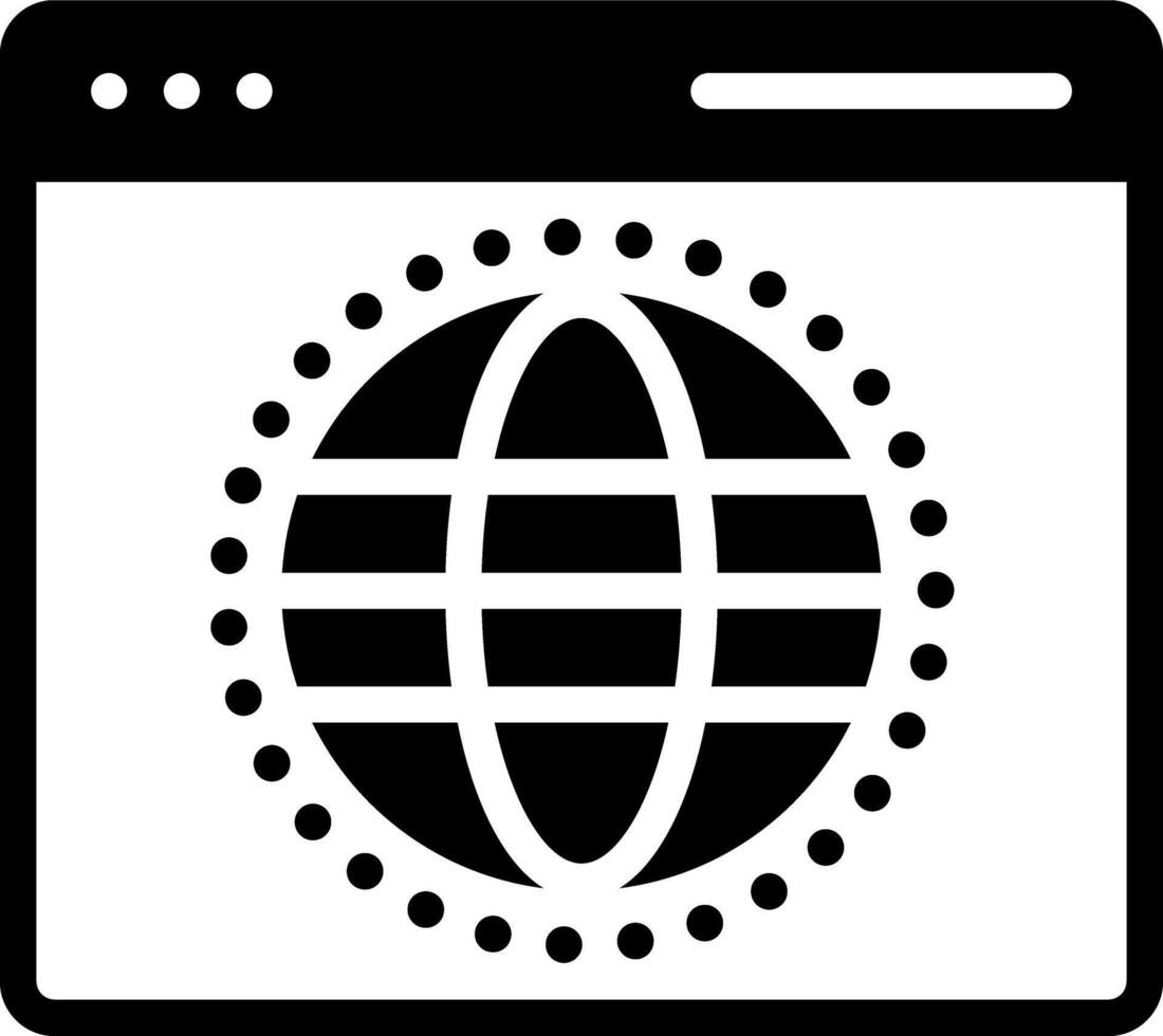 Solid black icon for website vector