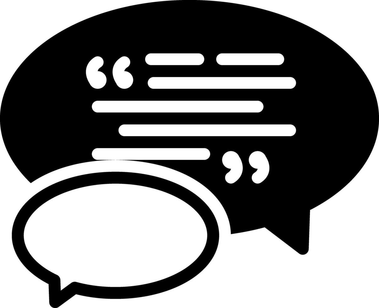 Solid black icon for slogan vector