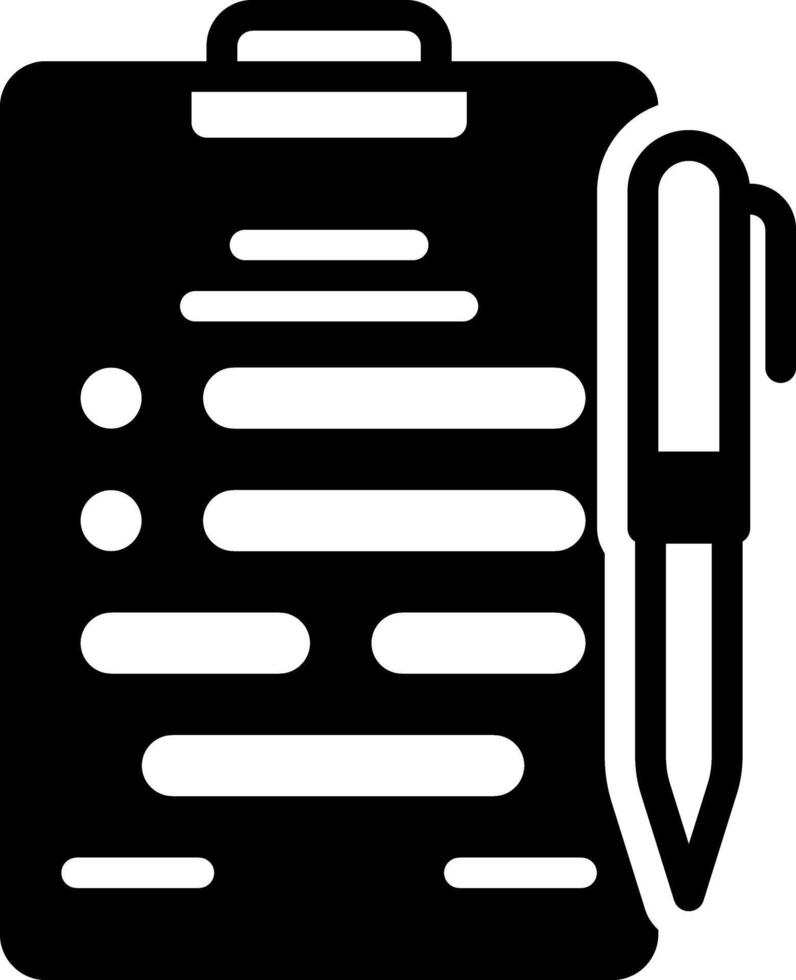 Solid black icon for contact form vector
