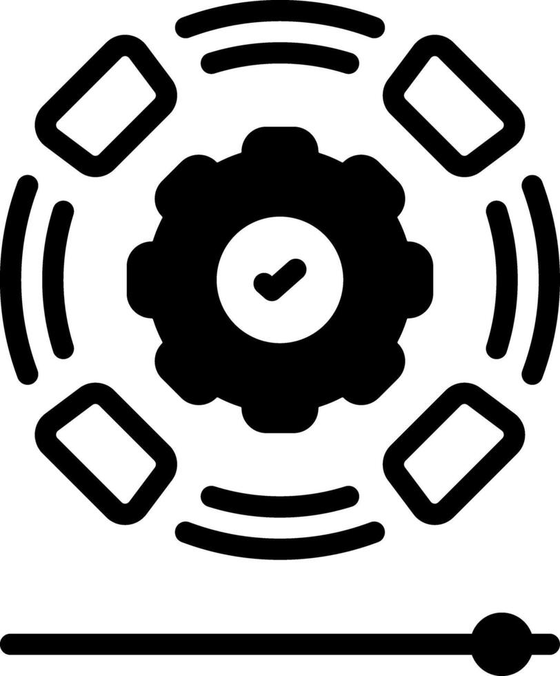 Solid black icon for excellent services vector