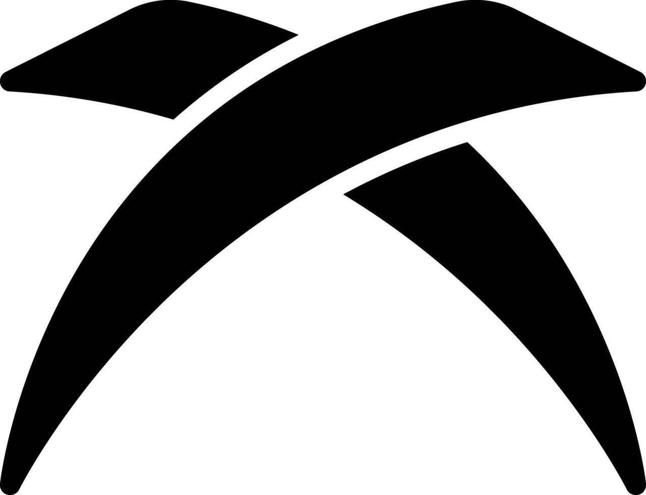 Solid black icon for cross vector